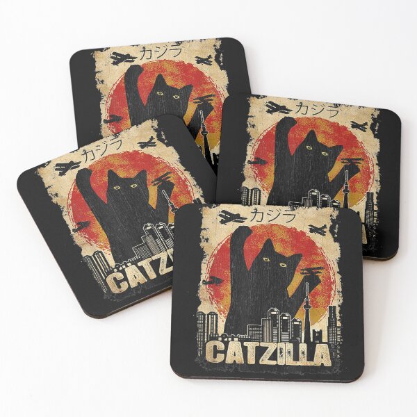 Item preview, Vintage Catzilla Funny Kitten and Cat designed and sold by MivaanshiAhe.