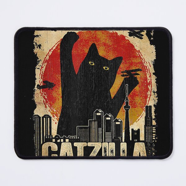 Item preview, Vintage Catzilla Funny Kitten and Cat designed and sold by MivaanshiAhe.