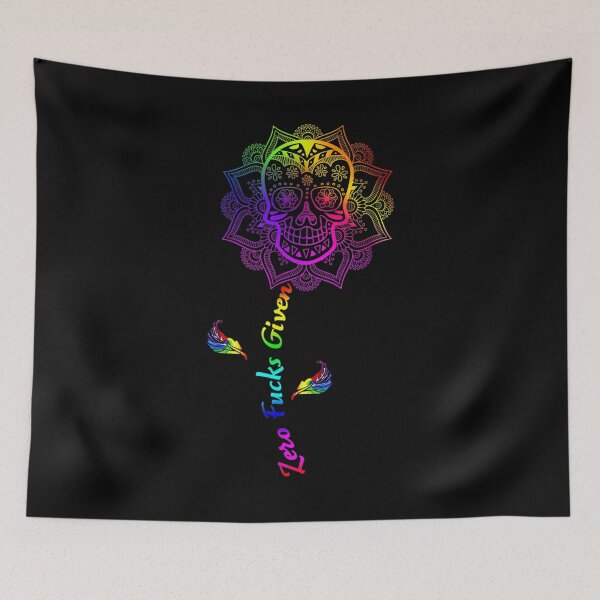 Item preview, Zero Given Classic Skull Rainbow Sunflower designed and sold by angelata.
