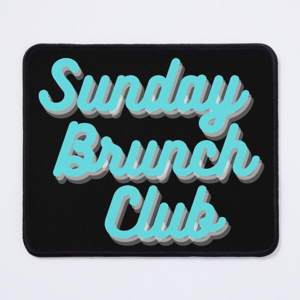 Item preview, Sunday Brunch Club Vintage Turquoise Print For The Squad designed and sold by Vibbin4Life33.