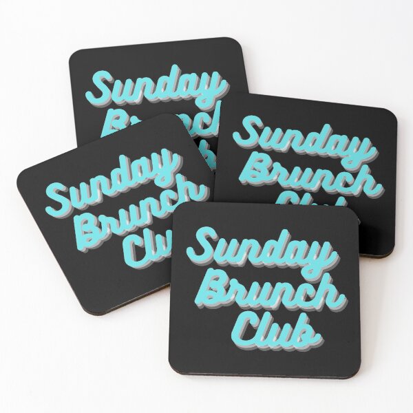 Item preview, Sunday Brunch Club Vintage Turquoise Print For The Squad designed and sold by Vibbin4Life33.