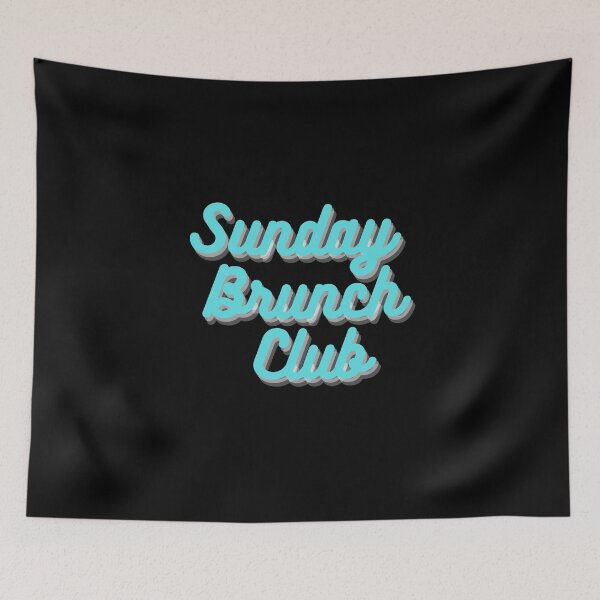 Item preview, Sunday Brunch Club Vintage Turquoise Print For The Squad designed and sold by Vibbin4Life33.