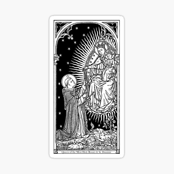 Queen of the Most Holy Rosary & St. Dominic Sticker