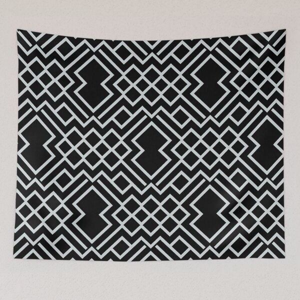 Aperçu de l'œuvre Gray and Black Geometrical Shape Pattern Pairs PPG 2022 Trending Color Winter's Breath PPG1038-3 - Popular Colour - Hue - Shade créée et vendue par ColorOfTheYears.