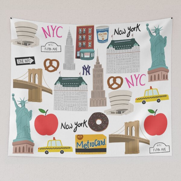 Item preview, New York Illustration designed and sold by uzualsunday.