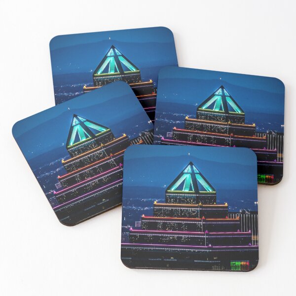 Item preview, Colorful Top of a  skyline building in Downtown Montreal designed and sold by Majphoto.