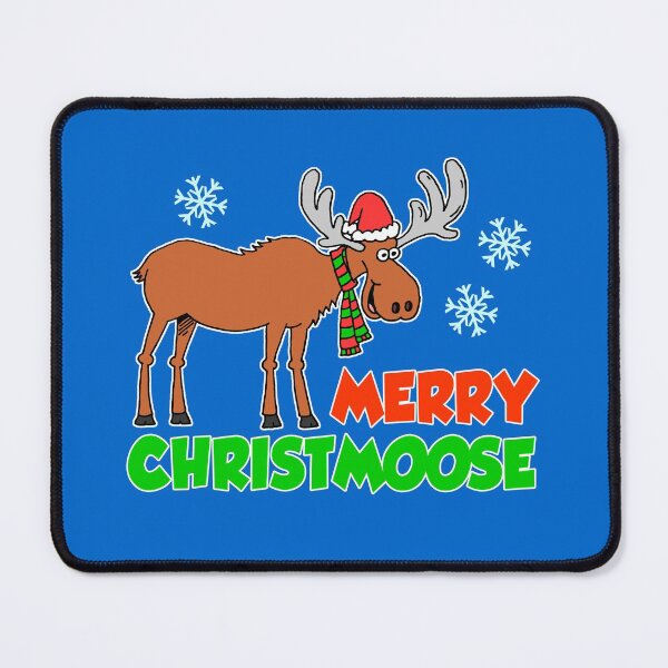 Item preview, Merry Christmoose Funny Moose Holiday Pun Cartoon designed and sold by jaycartoonist.