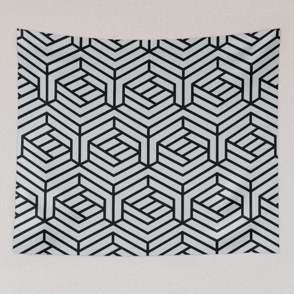 Aperçu de l'œuvre Gray and Black Cube Geometric Shape Pattern Pairs PPG 2022 Trending Color Winter's Breath PPG1038-3 - Popular Colour - Hue - Shade créée et vendue par ColorOfTheYears.