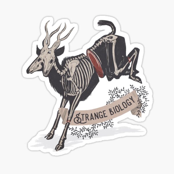 Strange Biology Rustic Antelope Skeleton Sticker