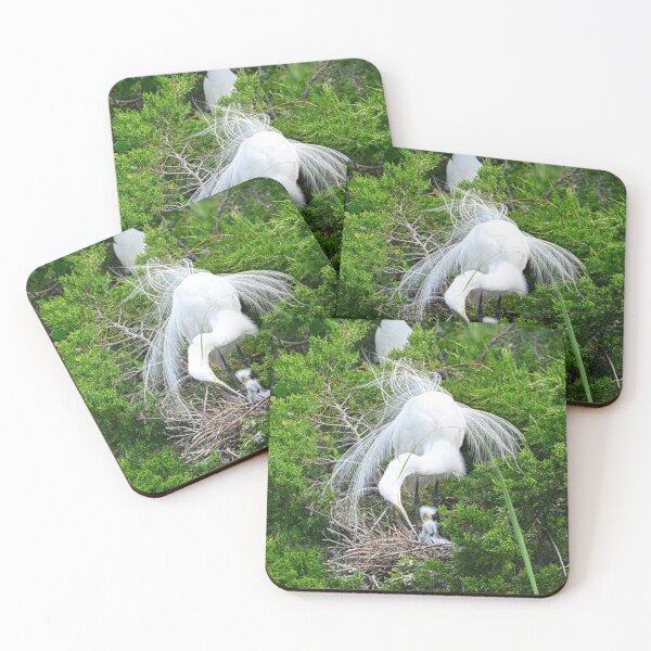 Item preview, Momma And Baby Great White Heron Vertical designed and sold by LisaWootenPhoto.