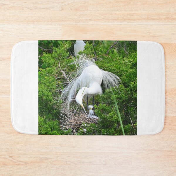 Item preview, Momma And Baby Great White Heron Vertical designed and sold by LisaWootenPhoto.