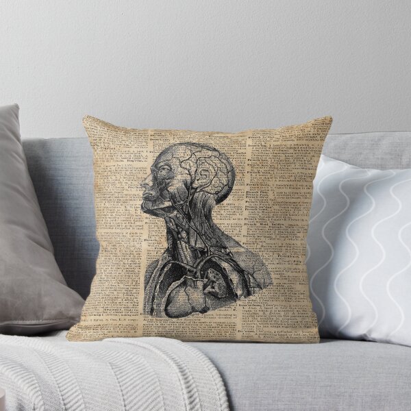 Item preview, Medical Human Anatomy Illustration Over Old Book Page designed and sold by DictionaryArt.
