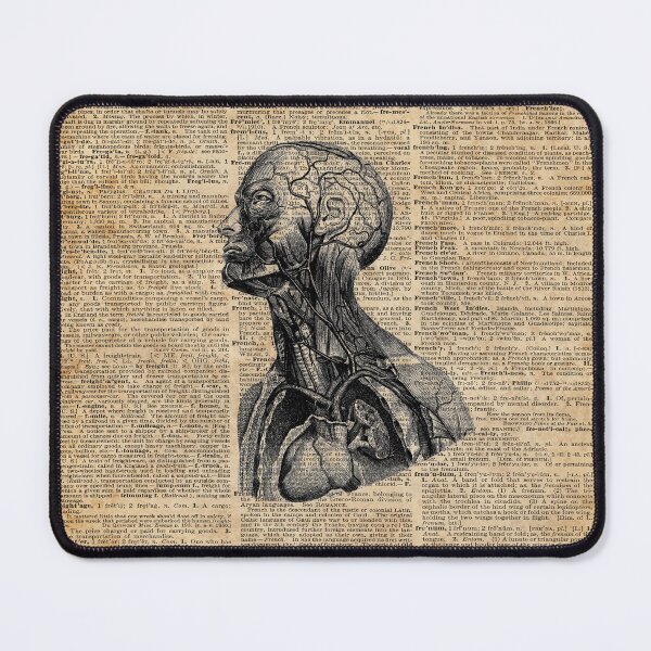Item preview, Medical Human Anatomy Illustration Over Old Book Page designed and sold by DictionaryArt.