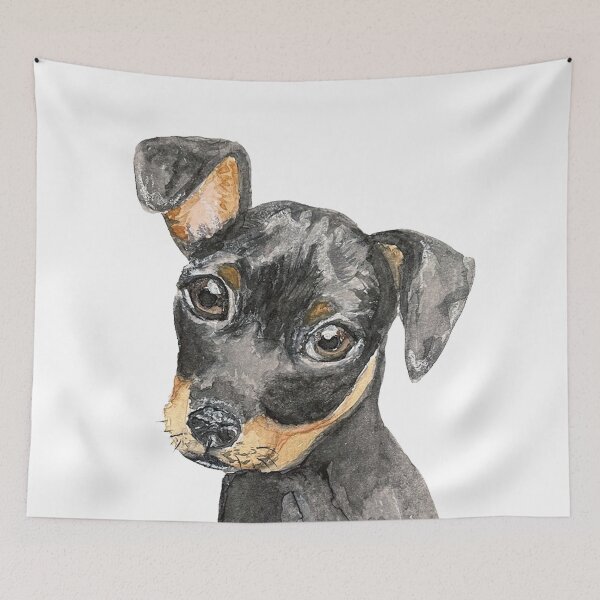 Item preview, Mini Pinscher Watercolor Art designed and sold by ashhhjam.
