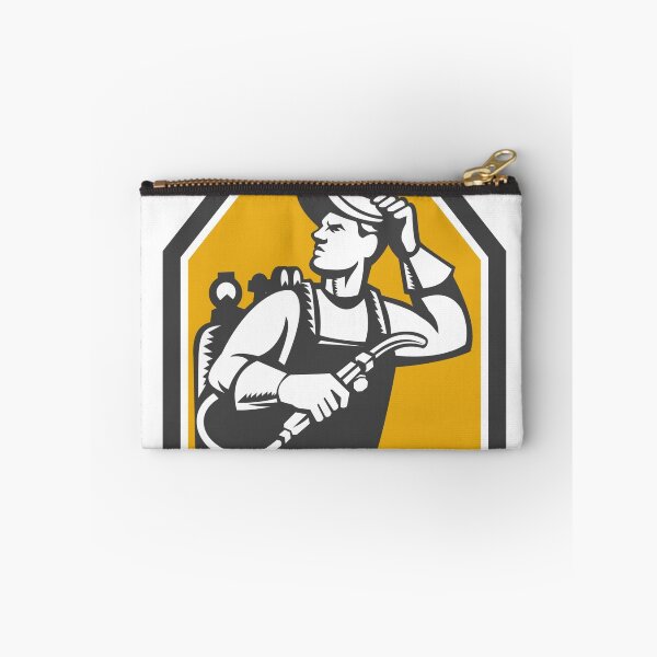Item preview, Welder Holding Welding Torch Woodcut Retro designed and sold by patrimonio.