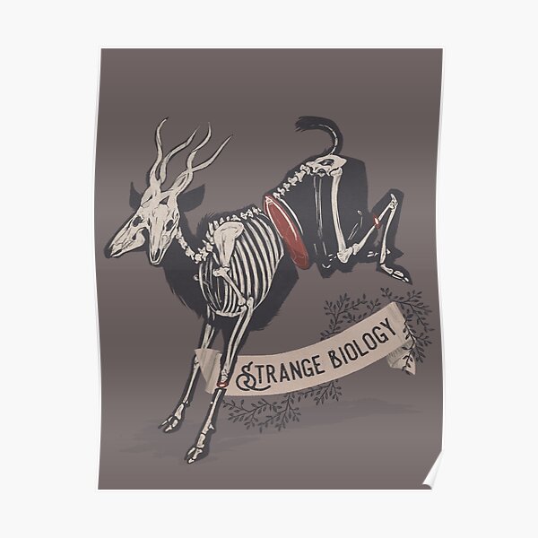 Strange Biology Rustic Antelope Skeleton Poster
