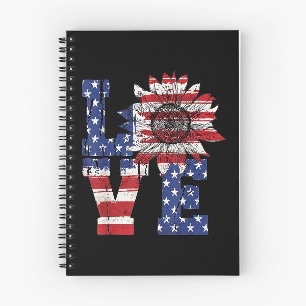 Item preview, Happy 4th Of July Love Sunflower Patriotic American Flag designed and sold by angelata.