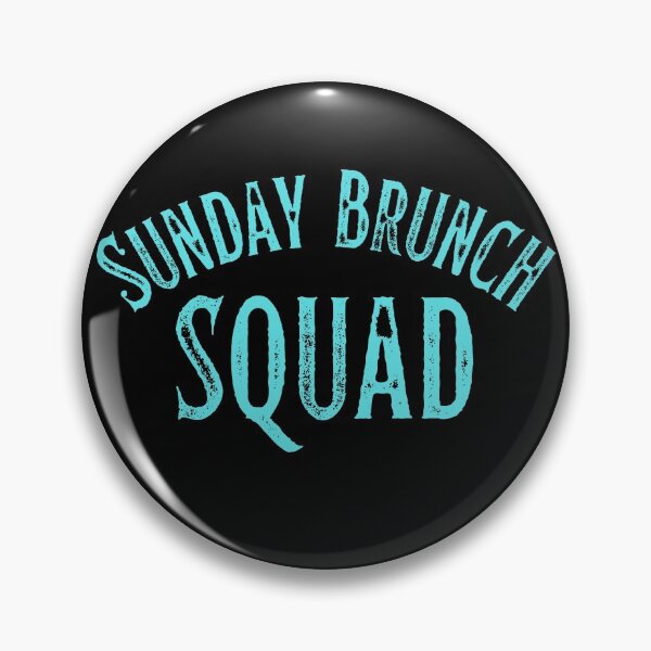 Item preview, Sunday Brunch Squad Vintage Turquoise Print For The Crew designed and sold by Vibbin4Life33.