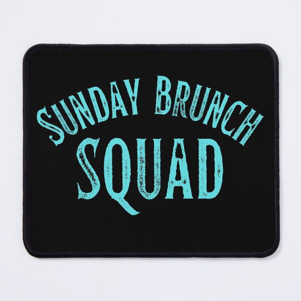Item preview, Sunday Brunch Squad Vintage Turquoise Print For The Crew designed and sold by Vibbin4Life33.