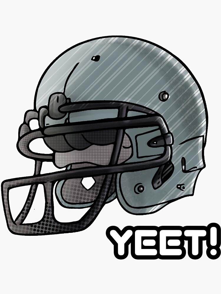 "Football Graphic Helmet Yeet Trendy Slang Saying" Sticker for Sale by MayStarAnime Redbubble