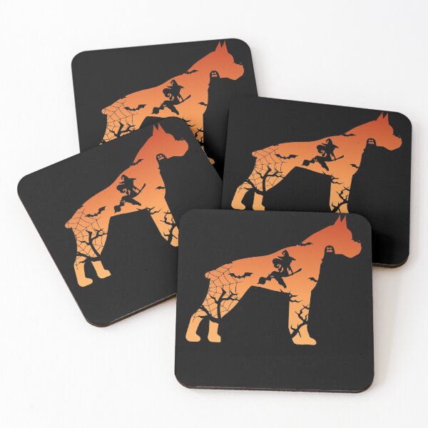 Item preview, Boxer Dog Silhouette Halloween Bats Gift designed and sold by alaechamlal.