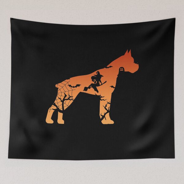 Item preview, Boxer Dog Silhouette Halloween Bats Gift designed and sold by alaechamlal.