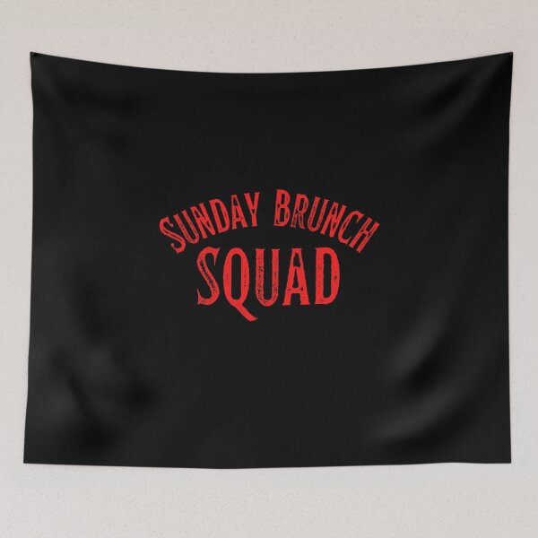Item preview, Sunday Brunch Squad Vintage Red Print For The Crew designed and sold by Vibbin4Life33.