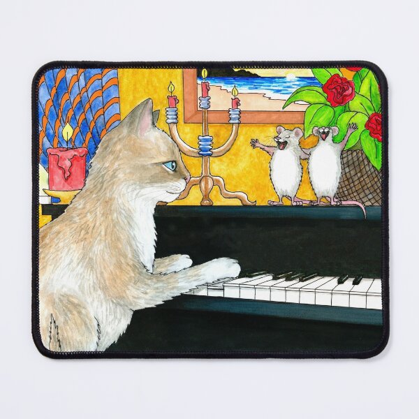 Item preview, Funny Cat playing piano Cat 506 designed and sold by artbylucie.