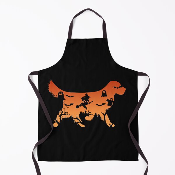 Item preview, golden retriever Dog Silhouette Halloween Witch Bats Gift designed and sold by alaechamlal.