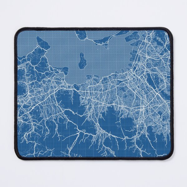 Item preview, Fukuoka City Map of Kyushu, Japan - Blueprint designed and sold by deMAP.