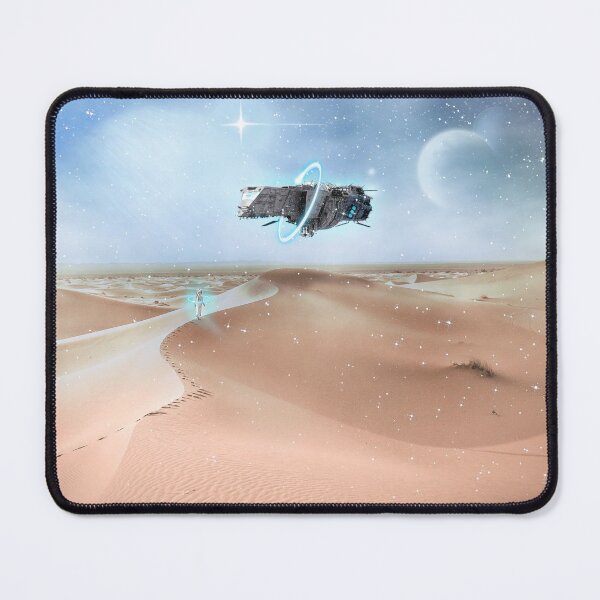 Item preview, Spaceship in the Desert Dune Galaxy Landscape Planet Sci Fi designed and sold by Jolly-Yosei.