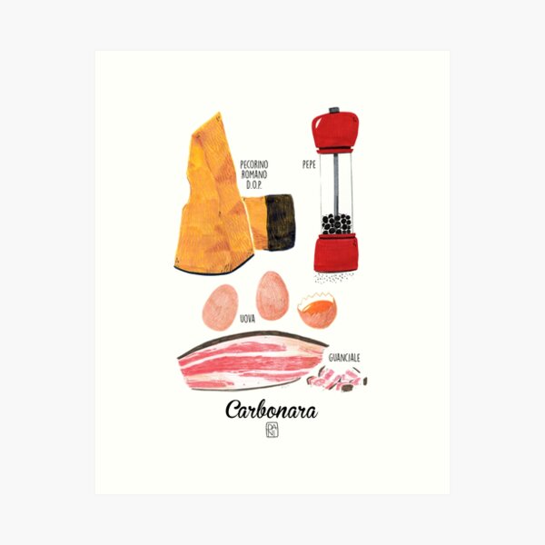 Carbonara Art Print