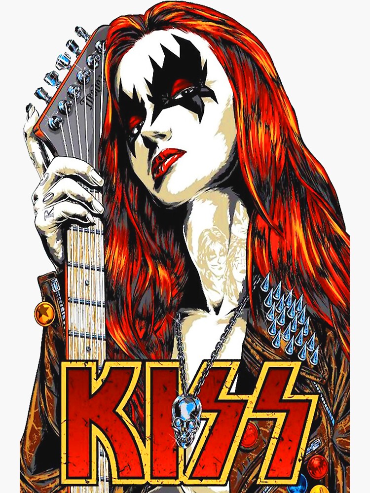 "Guitar Girl" Sticker For Sale By BangAi | Redbubble