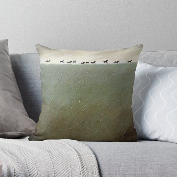 Horses on the Horizon series #2 by Thomas Andrew Throw Pillow