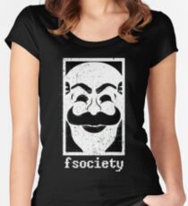 mr robot Women's Fitted Scoop T-Shirt