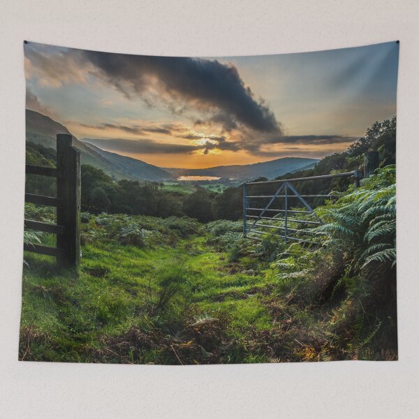 Item preview, Dyffryn Nantlle Sunset Through The Gate designed and sold by LluniauDafyddEm.