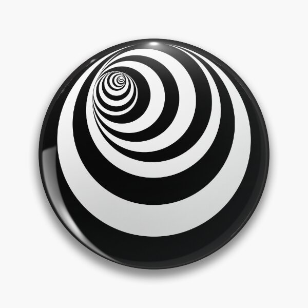 Item preview, Freaky circles black and white vortex optical illusion  designed and sold by Solotree.