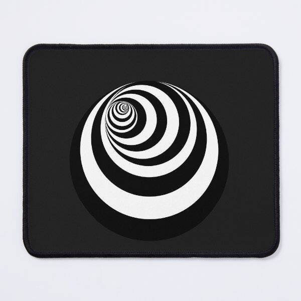 Item preview, Freaky circles black and white vortex optical illusion designed and sold by Solotree.