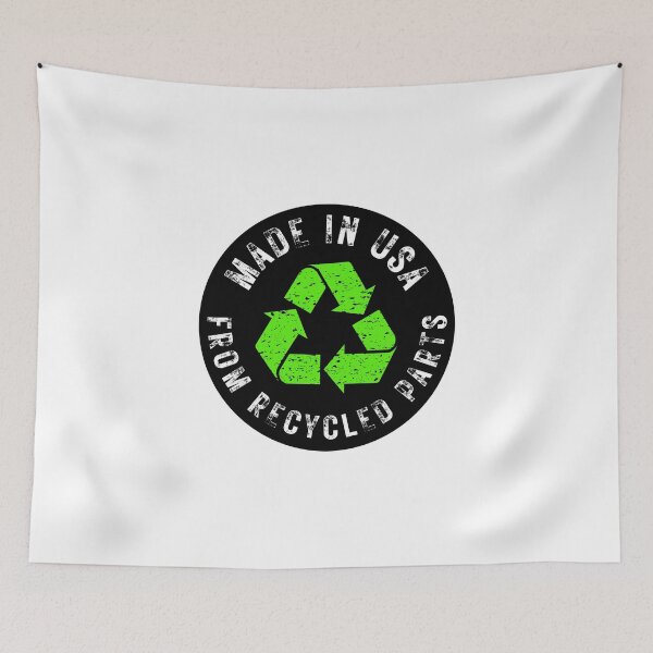 Item preview, Fabricado en EE. UU. A partir de piezas recicladas. designed and sold by teamtransplant.