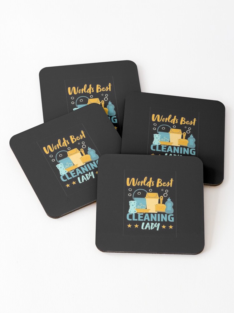 Thumbnail 1 of 5, Coasters (Set of 4), Best Cleaning Lady Gift designed and sold by Animoxz3.