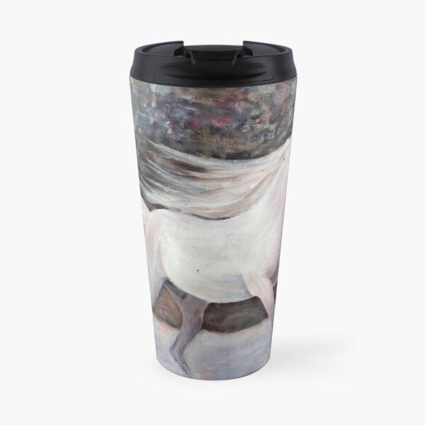 Snow Horse Travel Coffee Mug