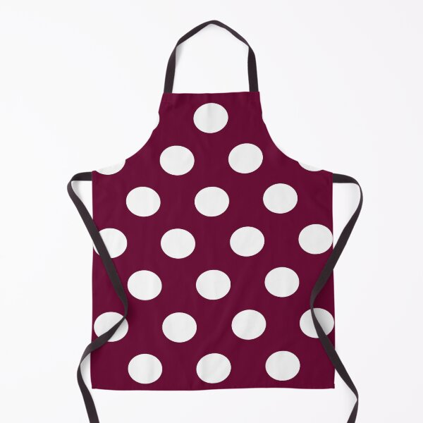 Item preview, Large WHITE and BURGUNDY (DARK RED) POLKA DOTS designed and sold by RachelMacht.