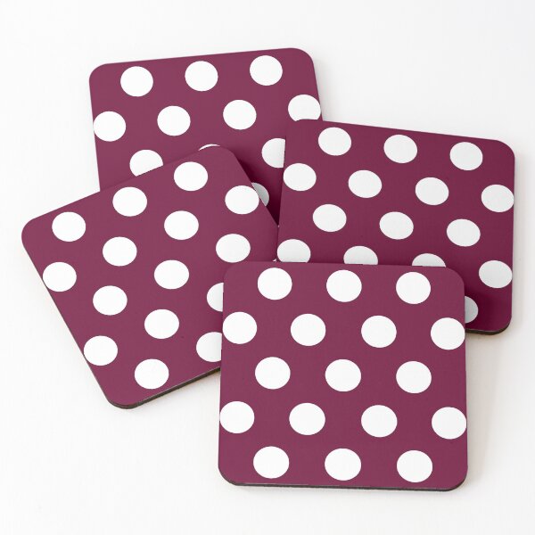Item preview, Large WHITE and BURGUNDY (DARK RED) POLKA DOTS designed and sold by RachelMacht.