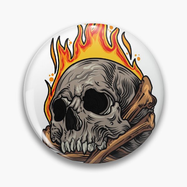 Item preview, Skull that was on fire designed and sold by Bayusrwd10.