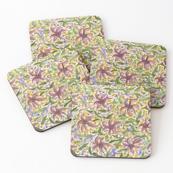 Item preview, Maroon, Purple and Orange Floral designed and sold by LymphomaLass.