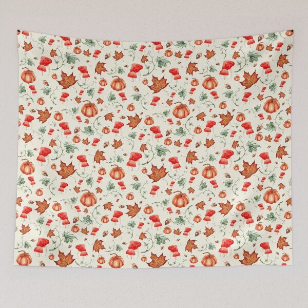 Item preview, Autumn Pattern in Watercolor designed and sold by RubatoArts.