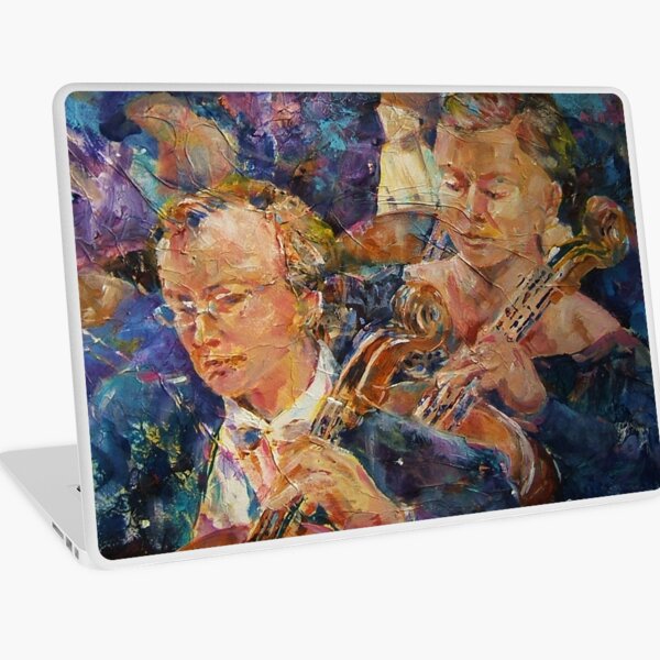 Cellists In Orchestra - Music Art Gallery Laptop Skin