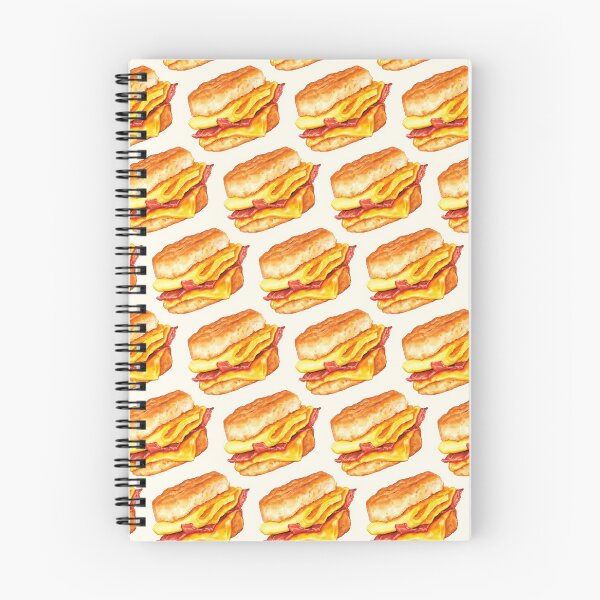 Item preview, Bacon Egg & Cheese Sandwich Pattern - White designed and sold by Kelly  Gilleran.