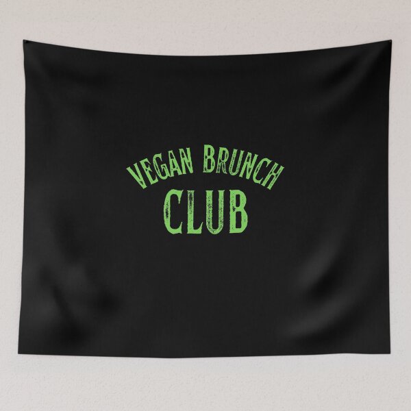 Item preview, Vegan Brunch Club Vintage Bright Green Print For Foodie Squad designed and sold by Vegginitup.