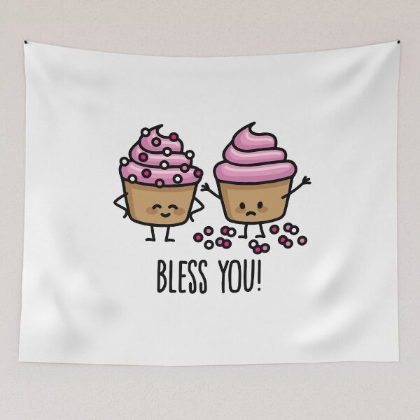 Item preview, Bless you! sneezing cupcakes sprinkles ill flu  designed and sold by LaundryFactory.